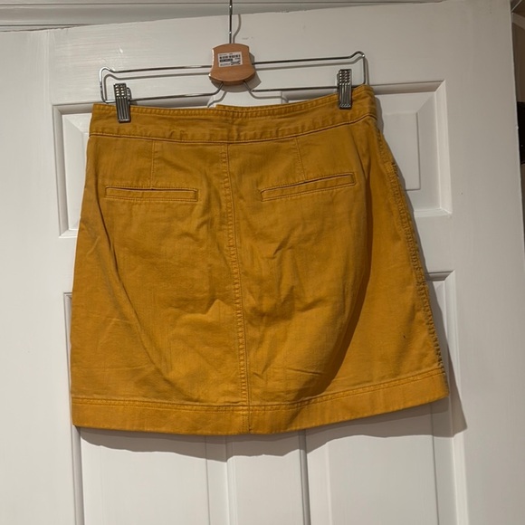 Gap Mustard Yellow Button-Front Skirt - Picture 3 of 7